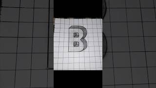 How To Drawing 3D Letter B Very Easy