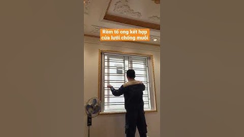 Cửa lưới chống muỗi kết hợp rèm tổ ong cao cấp Quang Minh- cửa quảng ninh