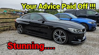 I Listened To 50% Of Your Advice On My Salvage BMW 430i M-Sport - It Looks Way Better Now !!!!!