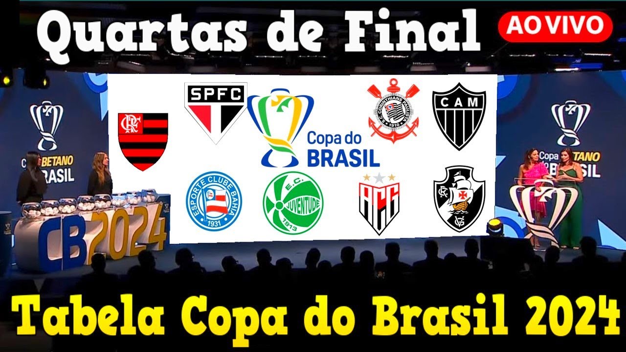 COPA DO BRASIL 2024 - SORTEIO QUARTA DE FINAL DATA E HORÁRIO DO SORTEIO ...
