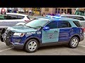 Massachusetts State Police Ford Interceptor Responding Lights and Sirens