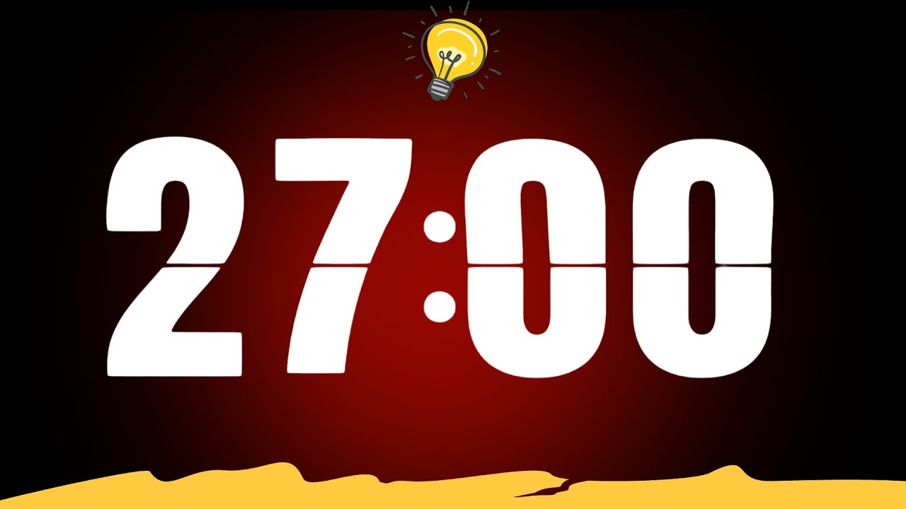 27-Minute Retro Flip Timer ⏰  Stay Focused with Clean Visual Countdown
