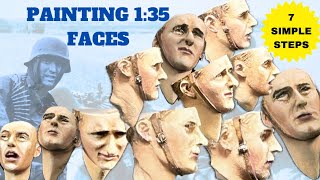 1/35 FACE PAINTING tutorial for Tamiya German figures I Realistic military miniatures