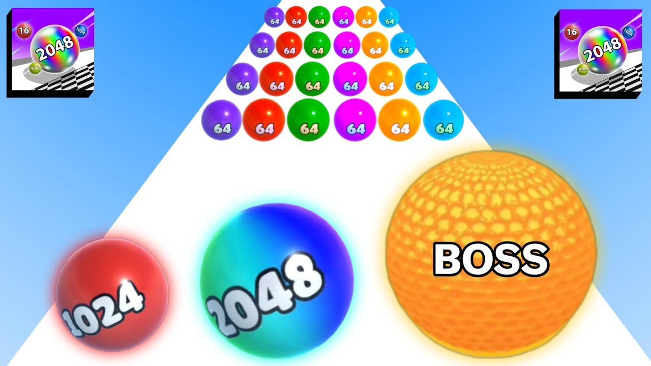 Ball Run 2048, Bottle Run All Levels Gameplay ASMR Mobile Games