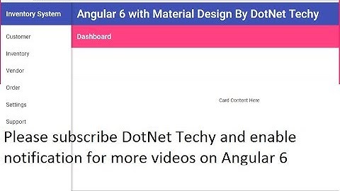 Angular 6 with material design