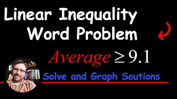 Linear Inequality Word Problem Involving an Average (Average at least 9.1)