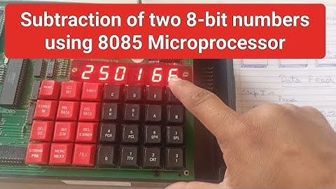 Steps for Subtraction of two 8 bit numbers using 8085 microprocessor by Jagdeep Sir.