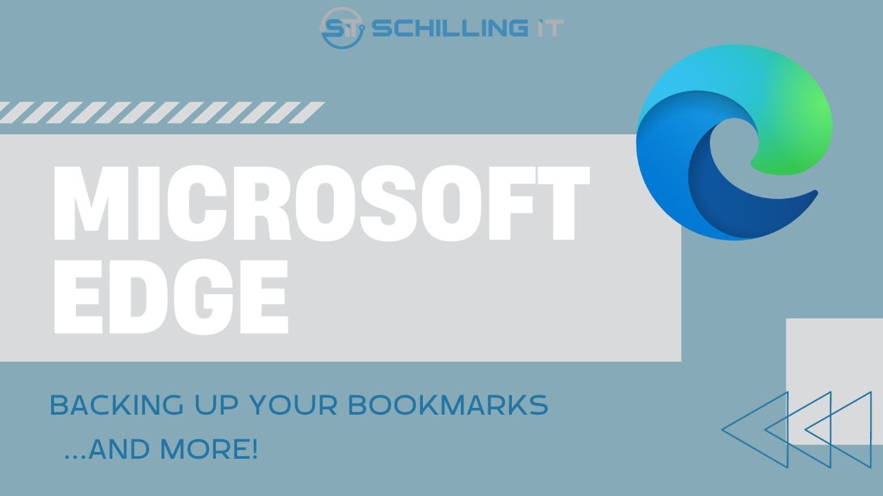 Backing up your Bookmarks and more with Microsoft Edge YouTube