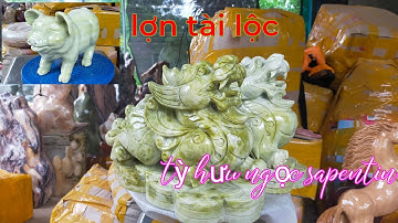 Tỳ hưu, lợn tài lộc và nhiều mẫu đá phong thủy tại xưởng đá văn chấn - yên bái