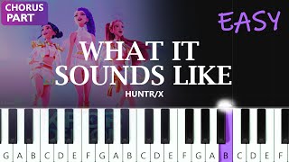 HUNTR/X -  What It Sounds Like ~  EASY PIANO TUTORIAL | CHORUS ( KPop Demon Hunters)