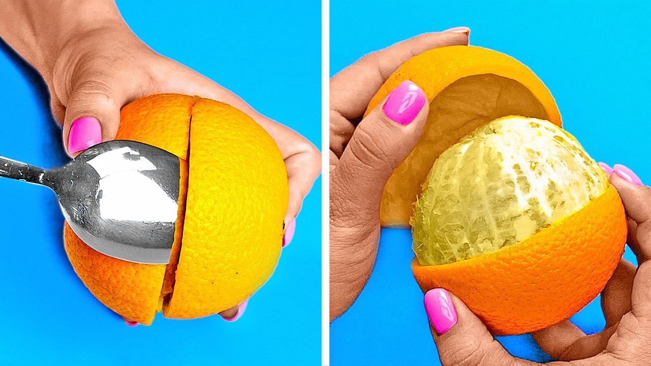 28 CLEVER HACKS TO PEEL AND CUT FRUITS AND VEGETABLES