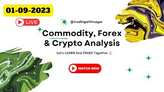 1st Sep 2023 - Live Intraday Trading | Forex, Crypto, Crude Oil, Natural Gas And Gold  Analysis |