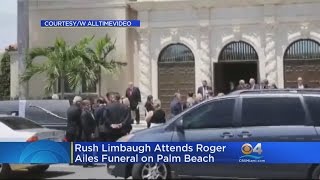 Rush Limbaugh Attends Roger Ailes' Funeral On Palm Beach