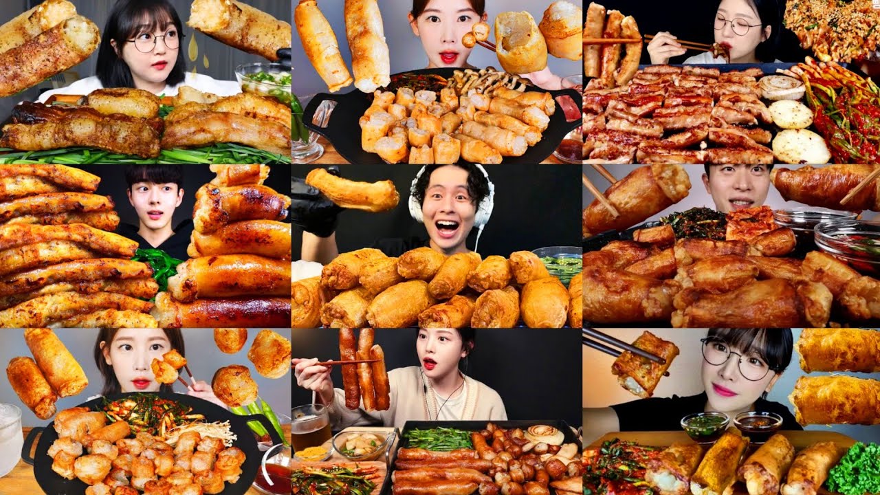 BEST GRILLED BEEF INTESTINES MUKBANG COMPILATION * KOREAN FOOD BEEF INTESTINES EATING SHOW ASMR