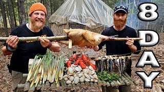 Maine Wilderness Living Challenge Day 1 of 8 Days Of Only Catch and Cook Survival