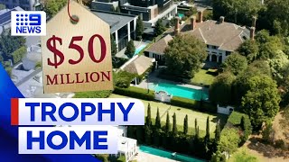 Melbourne 'millionaire mile' home goes for sale at $46 million | 9 News Australia
