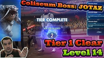 GEMAKKELIJK JOTAZ COLISEUM TIER 1 ALLEEN level 14 LUKE! Gameplaygids! SWGOH