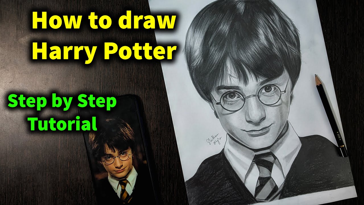 How to Draw Harry Potter Step by Step Sketch tutorial Part 2 / Pencil