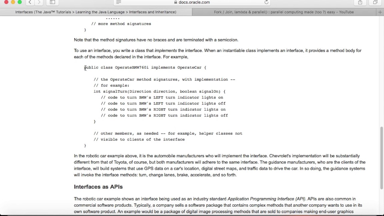 oracle java tutorial walkthrough -- Interface0 - YouTube