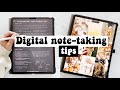 Digital note-taking tips for back to school | pretty iPad notes| Goodnotes5