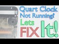 Quartz Battery Operated wall clock desktop clock repair