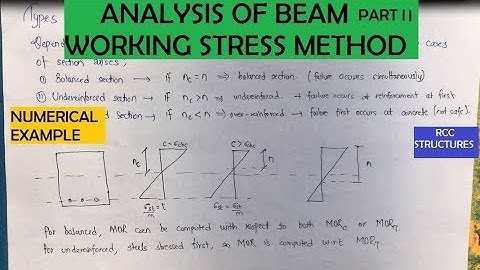 Analysis of Singly Reinforced Beam (Numerical) Part II | Working Stress Method | RCC Structures