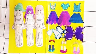 (PAPER DIY) HOW TO MAKE PAPER DOLL BOOK/ PRINCESS DRESS SHORTS COMPILATION EDITION