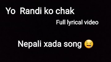 Yo Randi Ko Chaak Nepali Rap Song Vtm | Official lyrics video by Ingenious sajan | Nepali xada song
