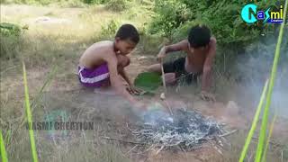 Traditional Food in Duck Egg Rost - Adventure in forest - jungle Food