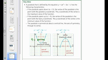 7.2 Properties of Graphs of Quadratic Functions