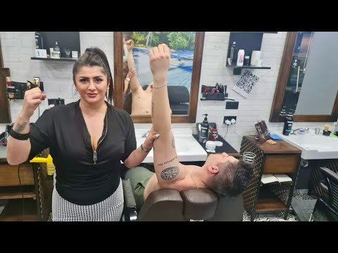 💈SO RELAXING 💤 HE NEVER WANTED THIS ASMR SLEEP MASSAGE TO END! | CYPRIOT BARBERSHOP THERAPY