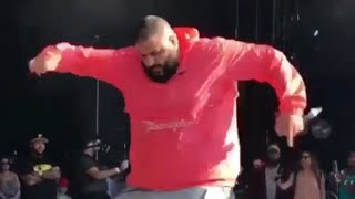 DJ Khaled doing his dance on stage