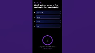 Which method is used to find the length of an array in Ruby