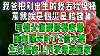 我爸把剛出生的我丟垃圾桶！罵我就是個災星賠錢貨！可養父偏要將我收養，誰知隔天中了2億大獎！生父連夜上門求帶我回家！#中老年心語 #深夜讀書 #幸福人生 #花開富貴#深夜淺讀【荷上清風】