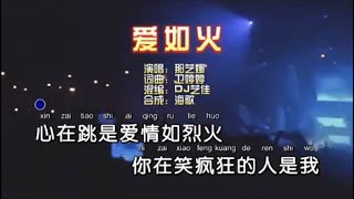 那艺娜 《爱如火》 DJ艺佳版 KTV 导唱字幕 (备有伴奏视频)