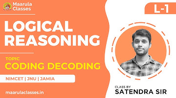 LOGICAL REASONING | CODING-DECODING L-01 | FAST TRACK SERIES