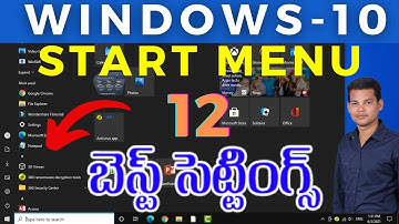 Customize Windows 10 Start Menu  👉 12 Best Settings in Telugu