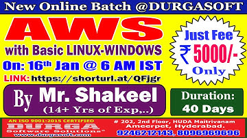 AWS with Basic LINUX-WINDOWS Online Training @ DURGASOFT