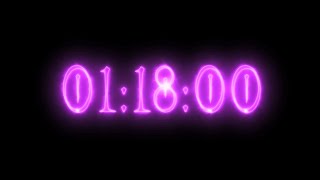 Purple vampire neon timer 78 minutes (stopwatch)