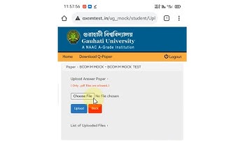 GAUHATI UNIVERSITY, ONLINE EXAM, QUESTION PAPER DOWNLOAD, ANSWER PDF FILE UPLOAD | @AfterKnow