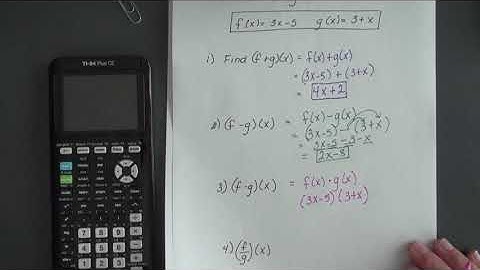 Math 1483 Section 4.2 Combining Functions - Lesson 1
