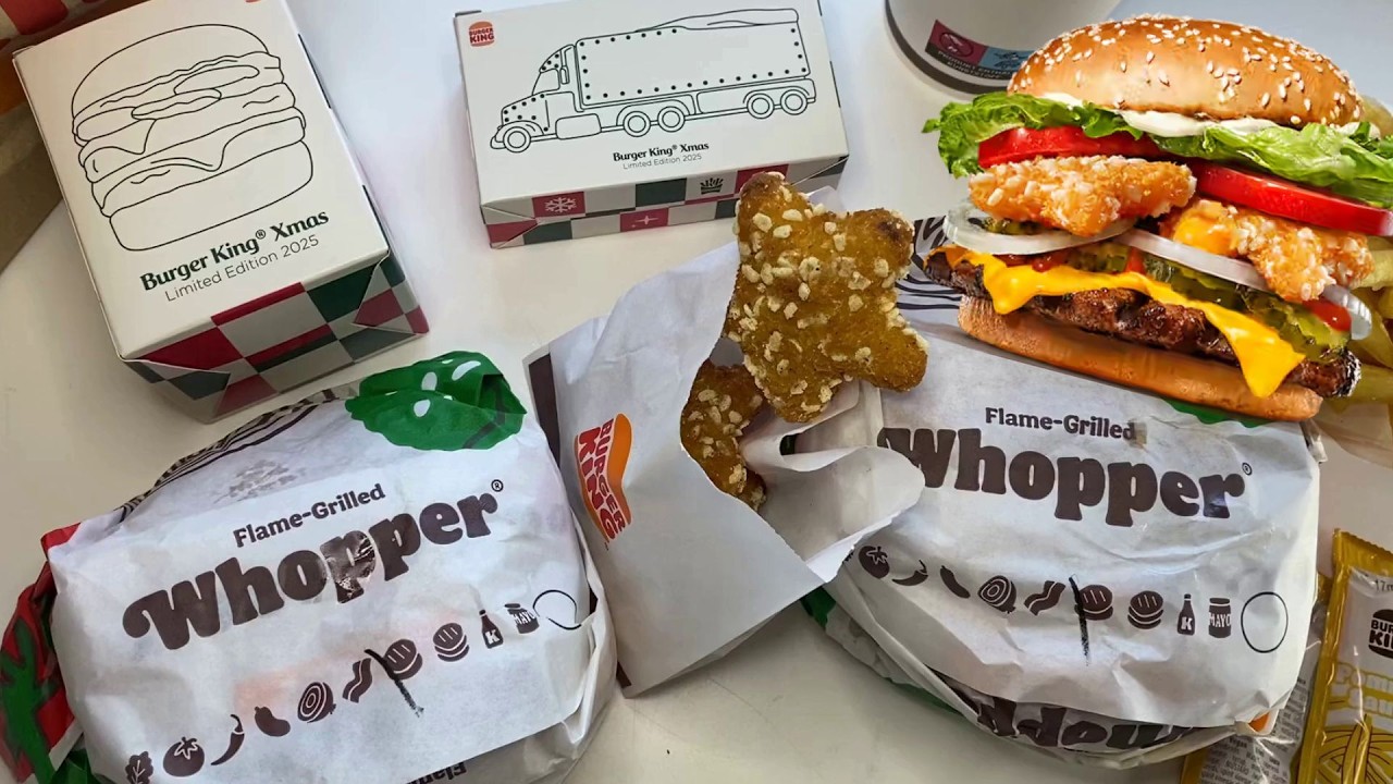 THE CHRISTMAS WHOPPER IS HERE! Burger King's New German Menu Sensation + BK Christmas Ornaments