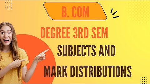 B. Com|3rd sem |subjects |marks distribution |as per NEP syllabus|bangalore north university