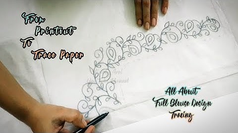 Aari Work Tutorial 83 | Full Blouse Tracing Design using Printout | For Beginners