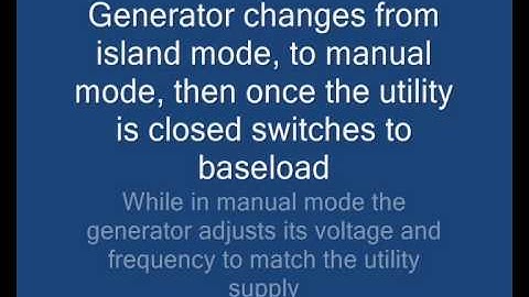 Generator BACK SYNC function