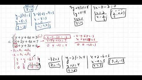 10.2 Systems of Linear Equations in Several Variables