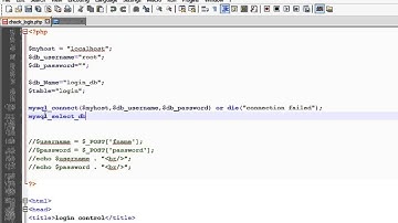 php Tutorials in Tamil login Part - 44  get db connection - part -5
