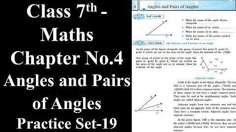 Class 7-Maths-Chapter-4 Angles and Pairs of Angles Practice Set - 19 by #Maqsood Shaikh