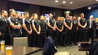 Maori All Blacks singing their farewell song