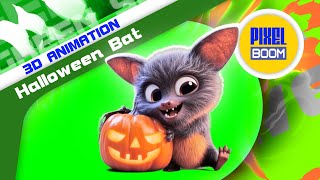 Green Screen Halloween Bat 3D Animation PixelBoom